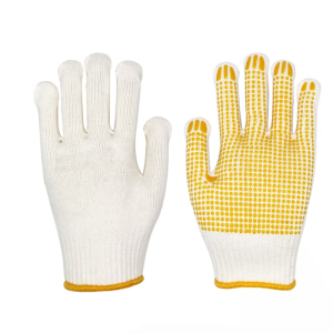 至桓 毛纺点珠点胶耐磨防滑手套 均码/双