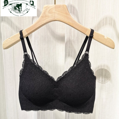 HLCOMAN无痕内衣女无钢圈夏季薄款聚拢收副乳胸罩性感蕾丝抹胸式美背文胸抹胸