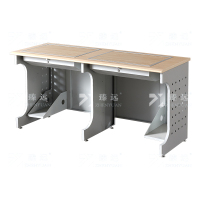臻远 ZY4012429 隐藏式翻转电脑桌培训桌办公桌D款双人位