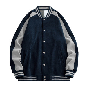 男装棒球服男春秋季韩版潮牌男士夹克纯色立领开衫外套可定制