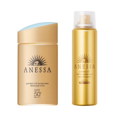 资生堂安热沙ANESSA小金瓶安耐晒防晒霜防水防晒喷雾金瓶防晒霜60ml+金瓶喷雾60ml