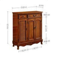 美式实木家用口玄关柜一体客厅大容量收纳柜透气储物柜进鞋柜