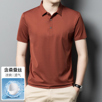 专柜正品时尚男士polo衫短袖夏季2024冰丝翻领T恤轻商务冰感保罗衫潮流T恤Polo衫可批发定制工作服开发票加肥加大码