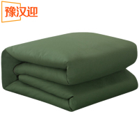 豫汉迎军绿被子