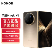 荣耀Magic V5 12GB+256GB 曙光金 骁龙8至尊芯 5820毫安电池 5G手机 折叠屏手机 80W快充