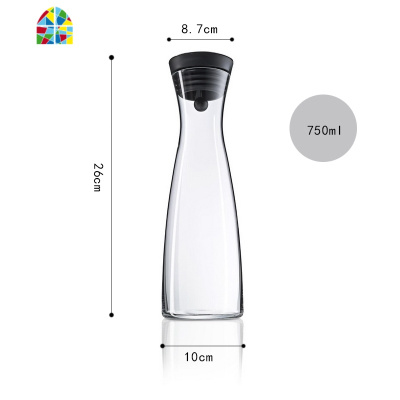 创意ins风冰箱冰水泡柠檬凉水壶 北欧式晾水杯日式大号瓶扎杯札壶 FENGHOU 1800毫升大号(4-6人)