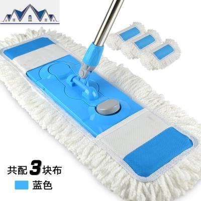 高端加大不锈钢纤维平板拖把平拖平托木地板拖布地拖拖帕墩布60cm 三维工匠