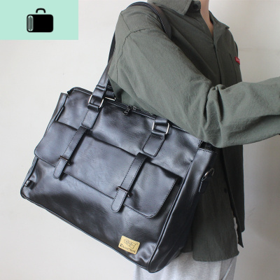 潮牌休闲单肩包男士斜挎包手提大包包电脑包行李包潮大容量旅行包NEW LAKE