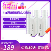 美国3M (3M ) 净水器通用 PP棉*3+阻垢滤芯*2 原装替换滤芯 一年装