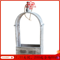 美帮汇实木吊兰花器花盆花篮 花盒花房子园艺花园装饰垂吊ZAKKA