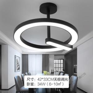 苏宁放心购 餐厅吊现代简约饭厅家用圆形卧室家用时尚个性创意吧台灯
