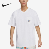 Nike/耐克短袖T恤运动休闲舒适透气针织圆领男装FQ0351-100 D