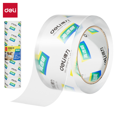 得力(deli)高品质高透明封箱胶带60mm*100y*50um( 1卷 )30325