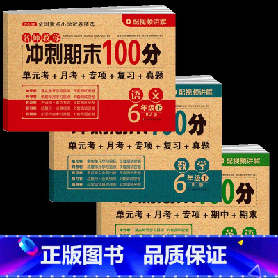 六年级下册 语数英3本 小学升初中 [正版]2023小升初模拟试卷真题卷语文数学英语全套人教版小学毕业升学系统总复习知识