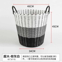 苏宁 三吉森 仿藤编收纳筐 大号总高49cm [净42cm]2个起订