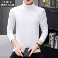 SUNTEK半高领时尚棉2020新款秋天长袖T恤男衫土丅体血外穿秋衣上衣服T恤