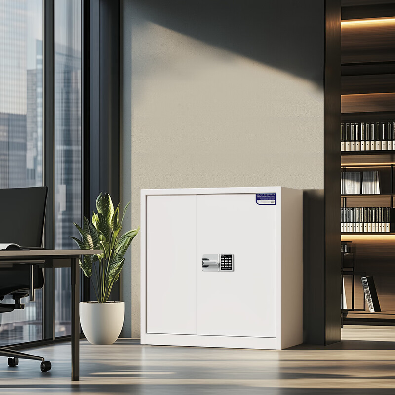 中伟(ZHONGWEI)保密柜文件柜办公档案柜钢制保险柜智能密码锁灰白单节无抽加厚款