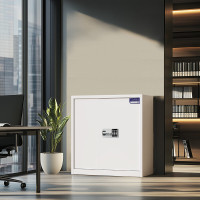 中伟(ZHONGWEI)保密柜文件柜办公档案柜钢制保险柜智能密码锁灰白单节无抽加厚款