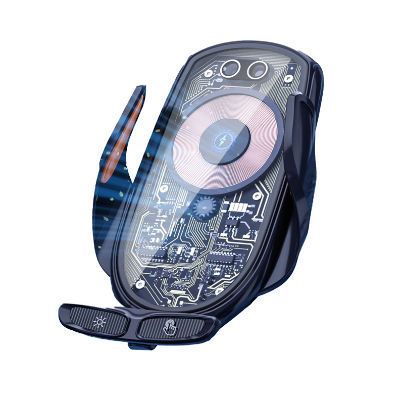 新款66瓦无线超级快充车载充电器汽车用多功能智能无线充手机支架 黑色