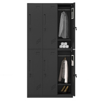 凌迪星黑色6门更衣柜900*500*1850mm台