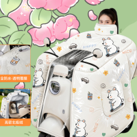 正雨防水膜电动车挡风被冬季加绒防雨加厚电瓶车摩托车防寒防风罩9063