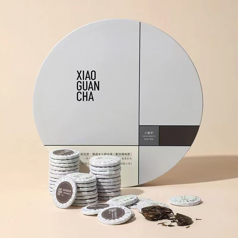 小罐茶 初见欢陈皮普洱茶陈皮白茶180克茶叶 新年春节礼盒装