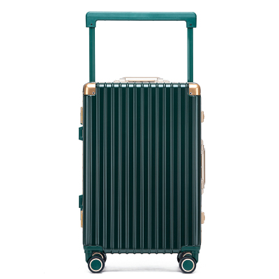 铝框登机箱宽拉杆行李箱女ins网红新旅行箱男结实耐用时尚拉杆箱26绿色