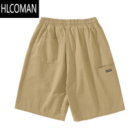 HLCOMANGOGOSOON短裤男夏季新款男生裤子宽松休闲男士卡其色美式小众