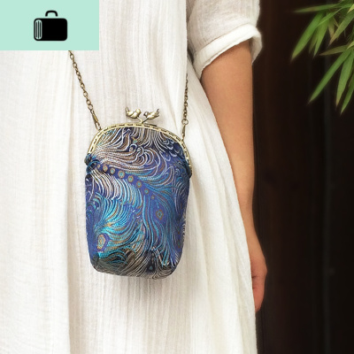 中国风迷你小包女斜跨手机包文艺汉服旗袍包单肩复古布包包NEW LAKE女斜挎包