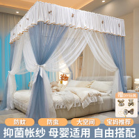 宫廷落地蚊帐家用卧室2026新款公主床帘幔纱支架杆加粗加厚免安装