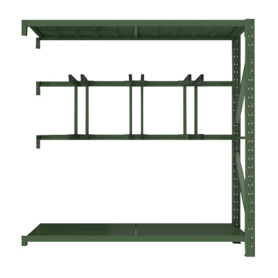 乙壬消防铁锹镐农具摆放架安保装备器材存放架绿色货架锹镐架中型-副架