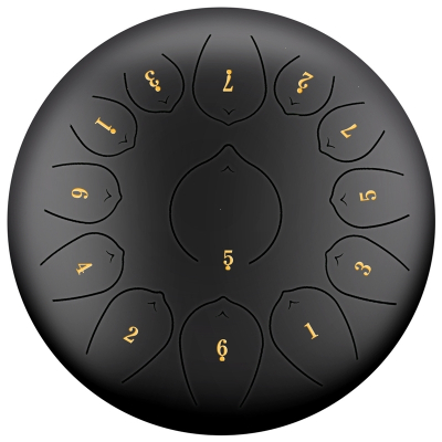 莲花款空灵鼓初学者忘忧鼓12寸13音色空鼓铜舌鼓手碟入门打击乐器赤金色