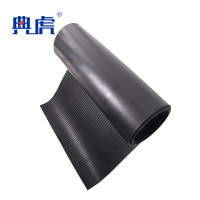 典虎 绝缘橡胶垫 黑色条纹5mm*1m*5m 卷