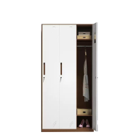 佳美良品 咖啡套色三门更衣柜 B023/台