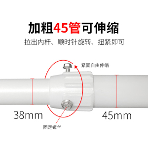册视监控伸缩L型吊装摄像机探头铝合金挂式内出线弯型支架30-60cm个