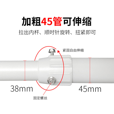 册视监控伸缩L型吊装摄像机探头铝合金挂式内出线弯型支架30-60cm个