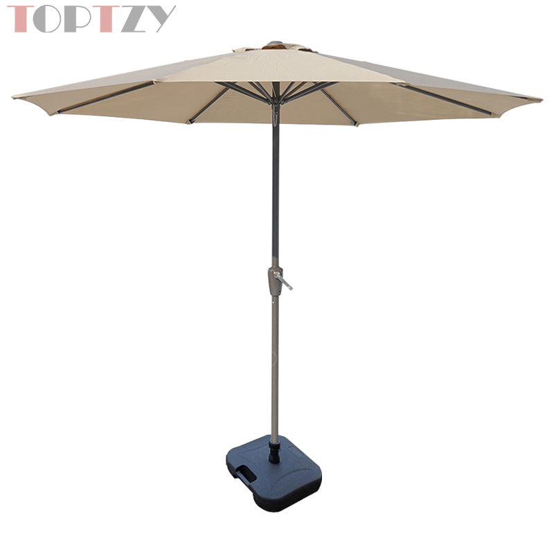 探在途 TZT5072102 户外遮阳伞庭院伞太阳伞露营摆摊伞 2米 卡其色