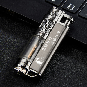 焦点金属防风充气打火机创意个性蓝焰加气直冲点烟器男定制刻字潮