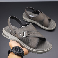 沙滩鞋男软底防滑外穿休闲凉鞋一脚蹬驾车轻便透气休闲鞋_973