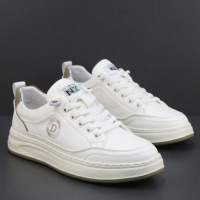 真皮软底潮流百搭平底休闲鞋男2026春季新款帅气一脚蹬懒人小白鞋