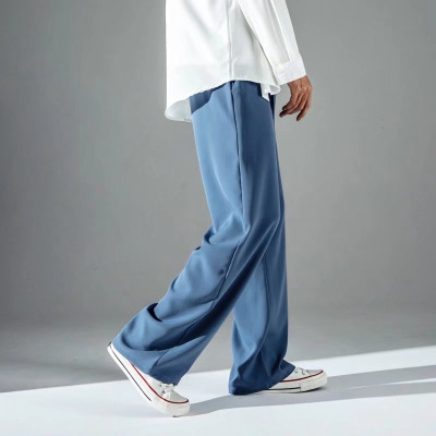 裤子男夏季薄款宽松ins潮牌冰丝阔腿裤潮流百搭长裤
