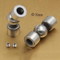 BONJEAN04不锈钢阳台楼梯扶手护栏五金配件拉丝封口接头圆钢棒连接配件 拉丝万向节8.5mm