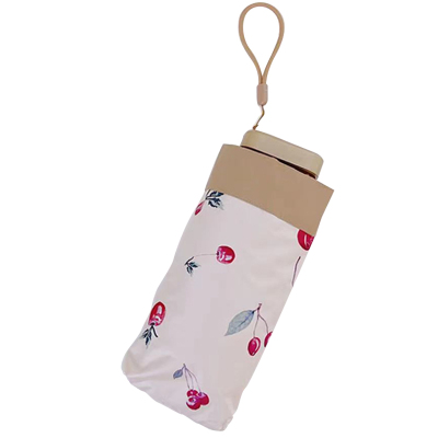 手动 扁六折金色铝合金 彩胶布 金色手柄YF-W2023004 晴雨两用伞