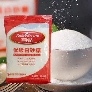 百钻优质白砂糖 400g/袋 规格可选 优质白砂糖纯 砂细糖白糖甜点蛋糕烘焙原料 舔碗
