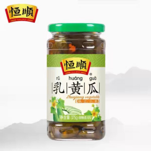 恒顺酱瓜乳黄瓜瓶装0.375克国产酱腌菜经典风味开胃小菜