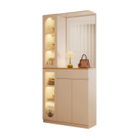 苏宁 质凡 现代简约隔断屏风柜门厅玄关鞋柜/ZF-XGG029/1200*350*2100mm