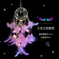 林檎捕梦网 羽毛挂饰风铃吊饰情人节学生毕业创意店铺卧室饰生日实用送女生朋友闺蜜送女朋友老婆生日礼物送女朋友老婆情人节七夕