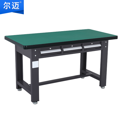 尔迈 防静电工作台操作台重型钳工工作台检验打包台2.1米横三抽 BK款