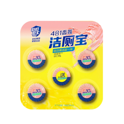 R6201彩虹卫士果香抑菌洁厕剂50ml组合装强力去污固态设计