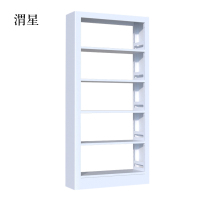 渭星钢制置物架图书馆单双面书店阅览室货架档案架资料架单面一列一